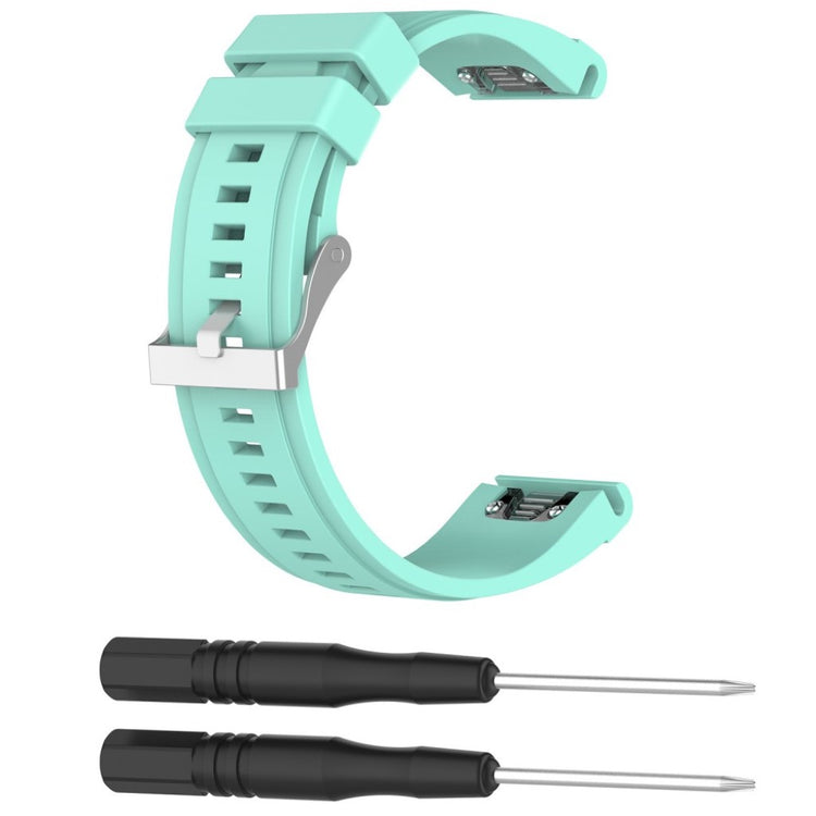 Pænt Garmin Fenix 5X / Garmin Tactix Charlie Silikone Rem - Grøn#serie_8