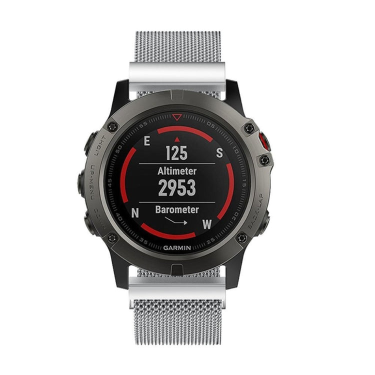 Helt vildt smuk Universal Garmin Metal Rem - Sølv#serie_1