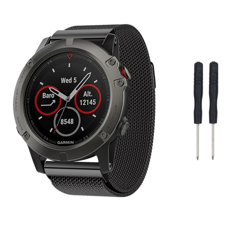 Helt vildt smuk Universal Garmin Metal Rem - Sort#serie_2