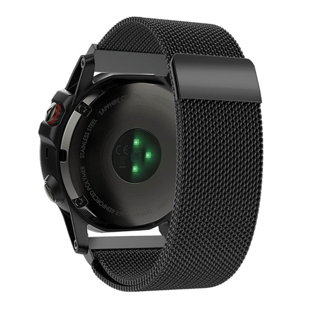 Helt vildt smuk Universal Garmin Metal Rem - Sort#serie_2