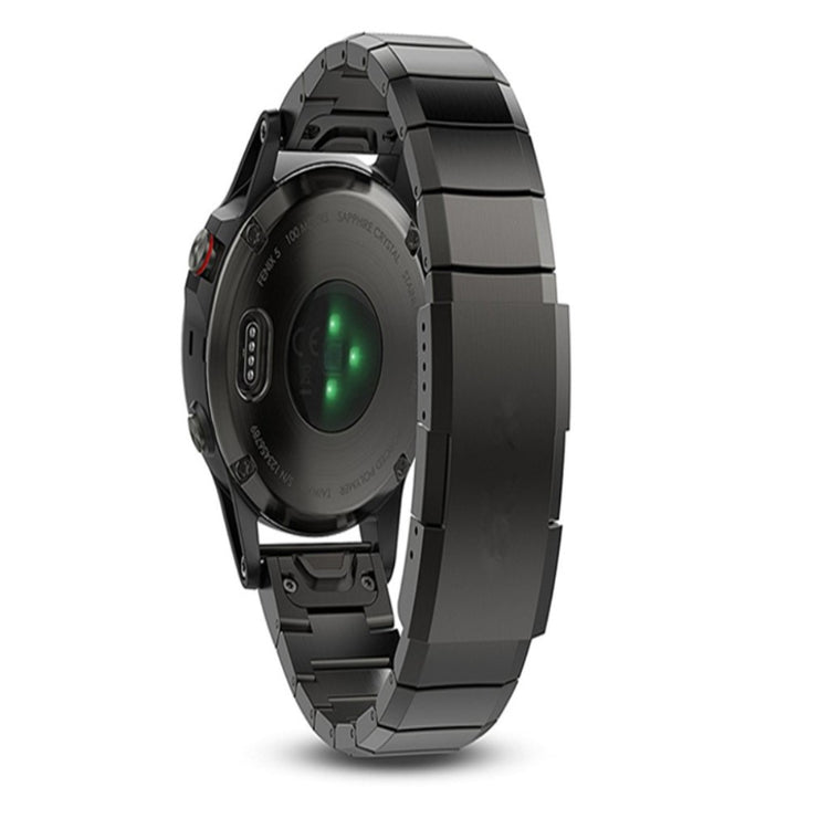 Holdbart Garmin Fenix 5X / Garmin Tactix Charlie Metal Rem - Sort#serie_2