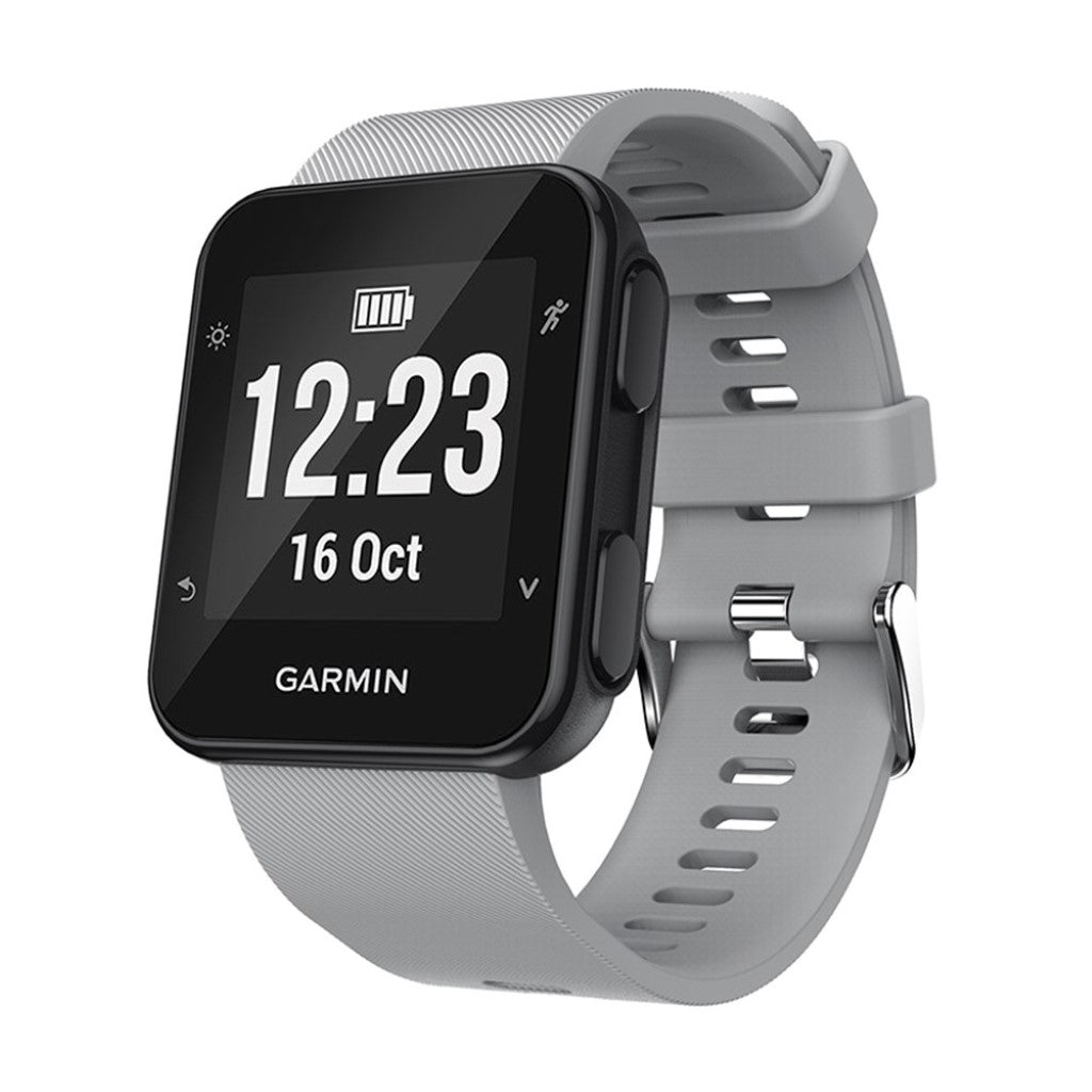 Rigtigt fed Garmin Forerunner 35 Silikone Rem - Sølv#serie_6