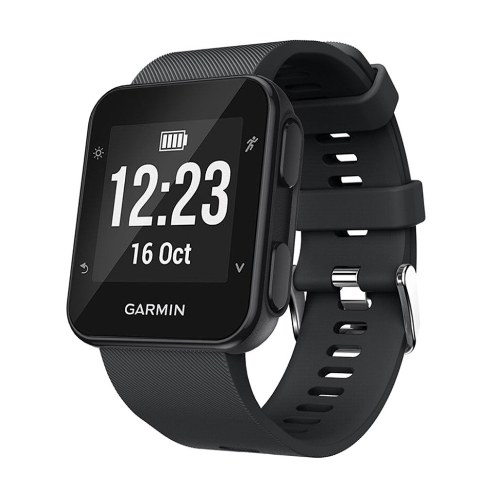 Rigtigt fed Garmin Forerunner 35 Silikone Rem - Sort#serie_8