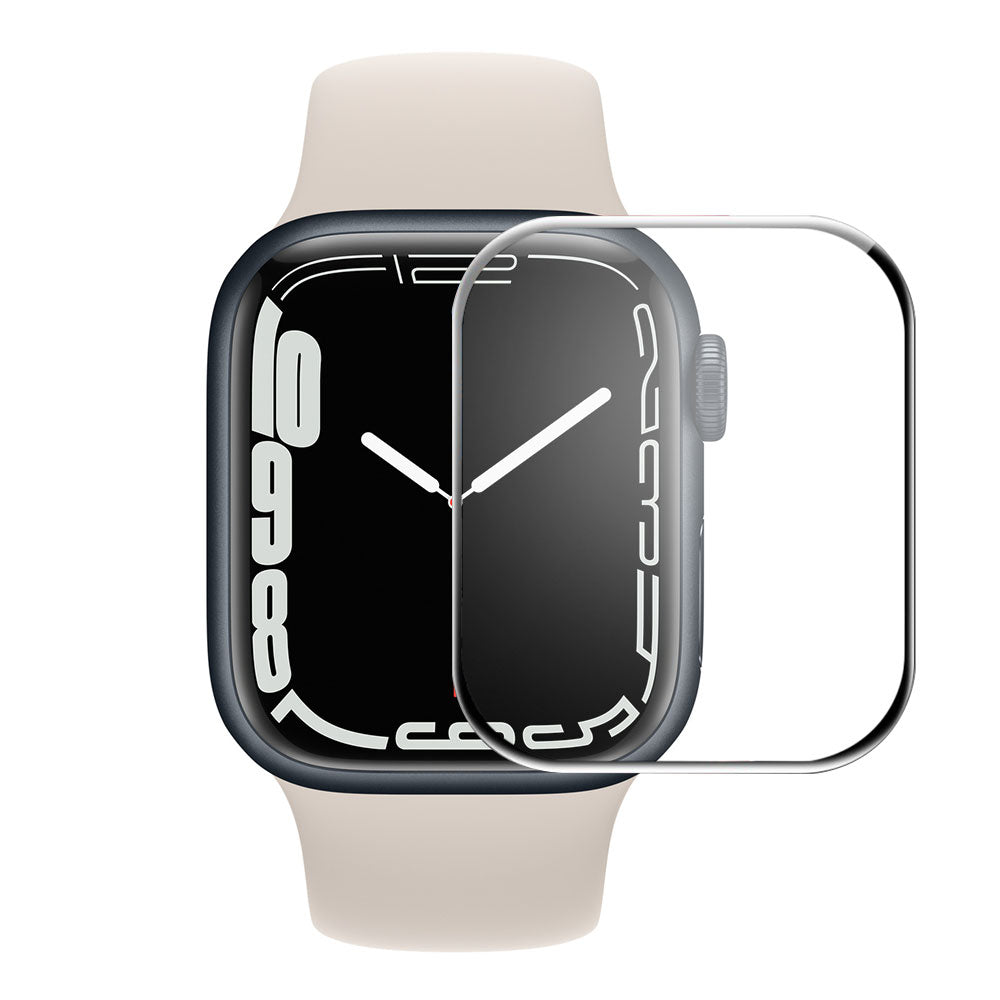 Apple Watch Series 7 41mm Plastik  3D Kurvet Skรฆrmbeskytter - Gennemsigtig#serie_1