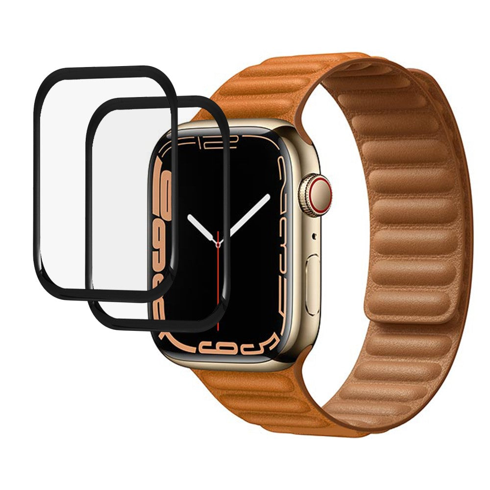 2stk Apple Watch Series 7 41mm Plastik Skรฆrmbeskytter - Gennemsigtig#serie_369