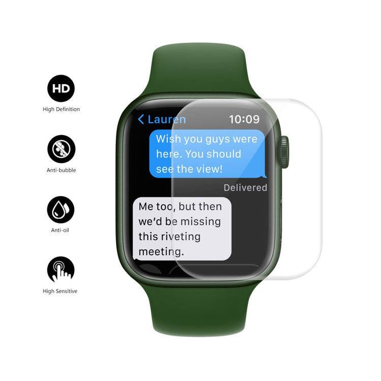 10stk Apple Watch Series 7 45mm Plastik  3D Kurvet Skærmbeskytter - Gennemsigtig#serie_2