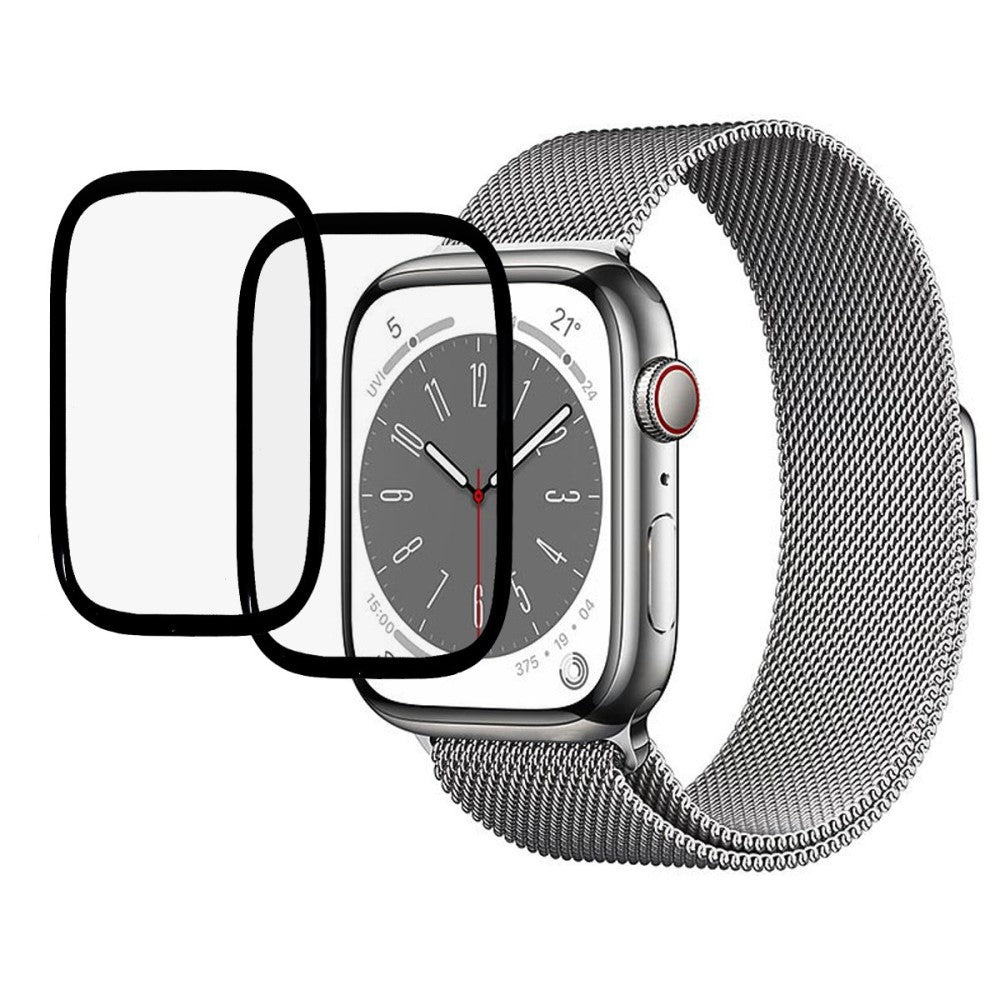 2stk Apple Watch Series 8 (45mm) / Apple Watch Series 7 45mm Plastik  HD Skรฆrmbeskytter - Gennemsigtig#serie_587