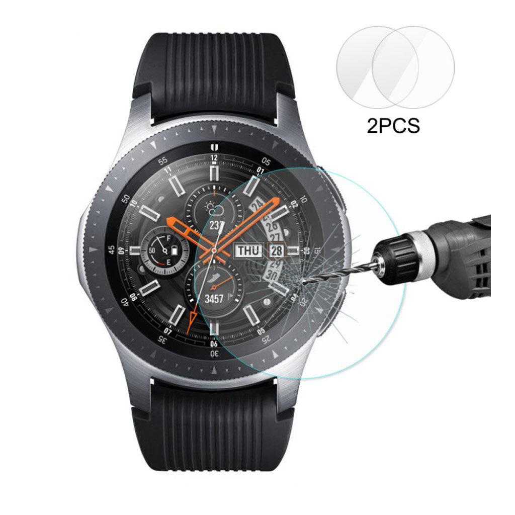 2stk Samsung Galaxy Watch (46mm) Hรฆrdet Glas Skรฆrmbeskytter - Gennemsigtig#serie_278