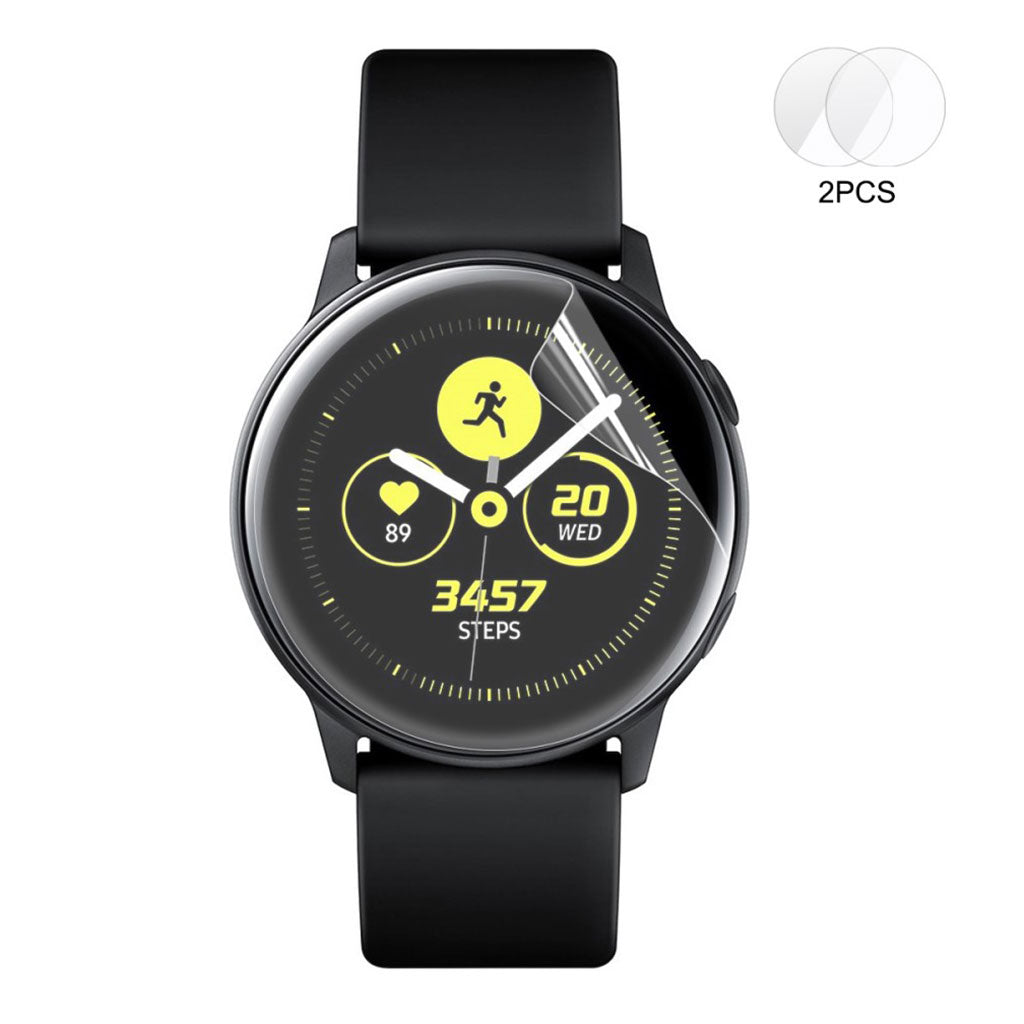 2stk Samsung Galaxy Watch Active Silikone Skรฆrmbeskytter - Gennemsigtig#serie_341