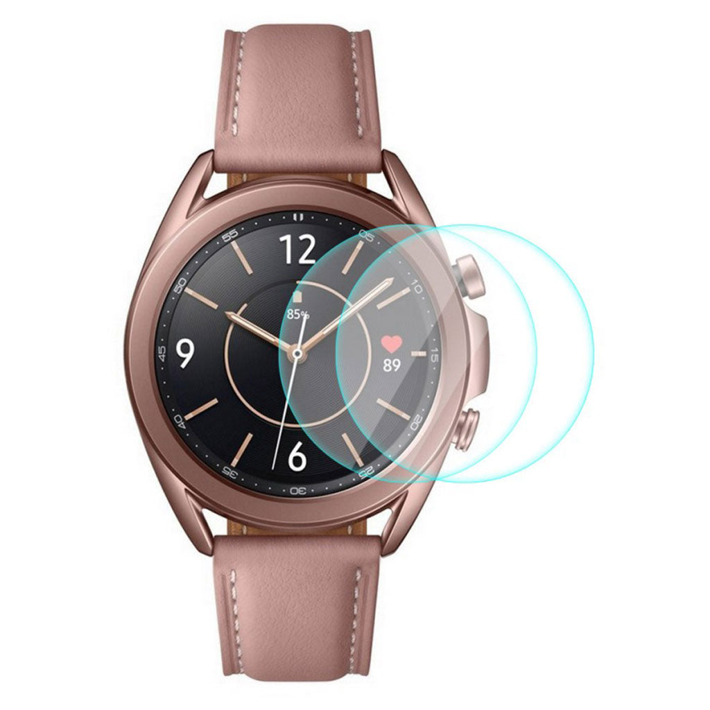 2stk Samsung Galaxy Watch 3 (41mm) Hรฆrdet Glas Skรฆrmbeskytter - Gennemsigtig#serie_446