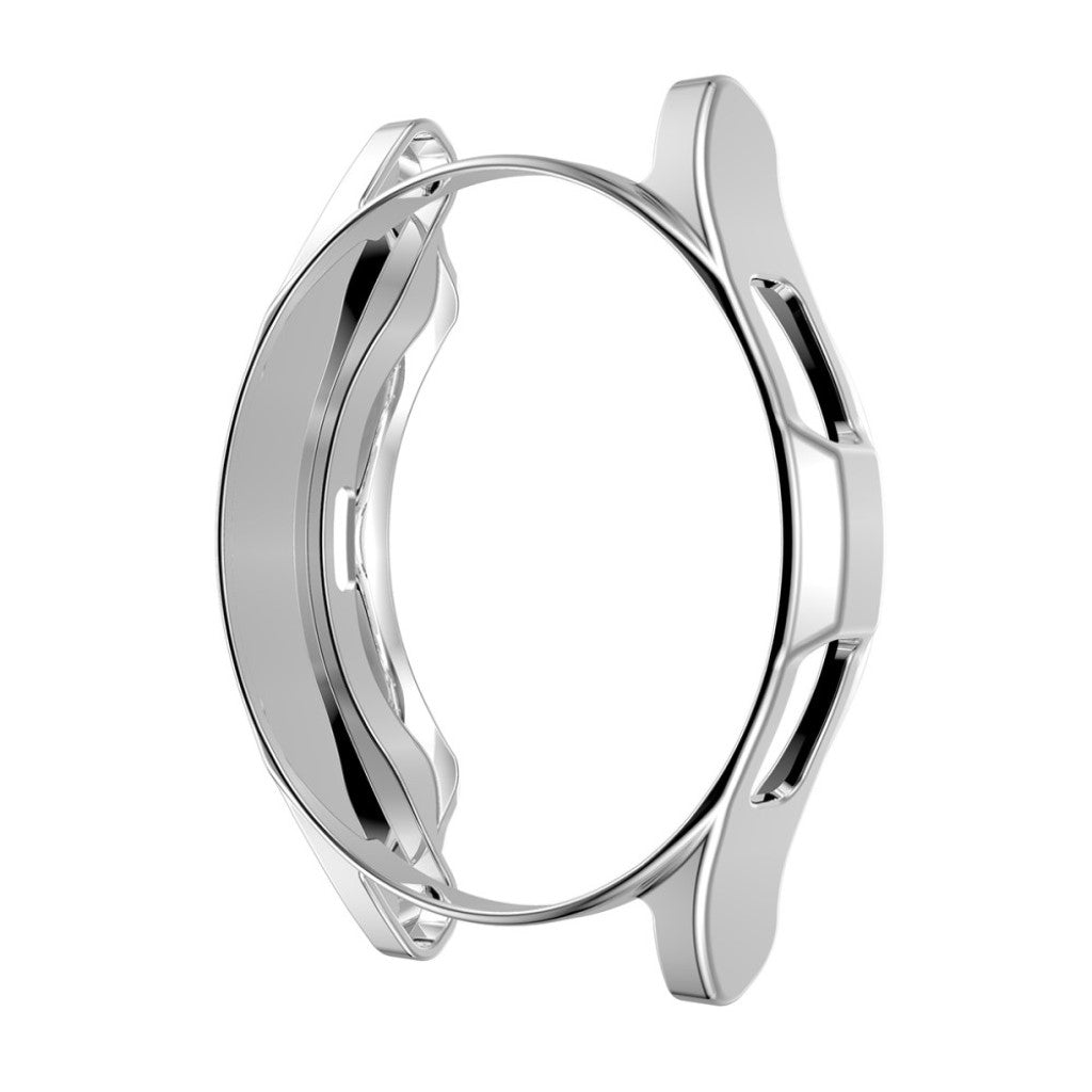 Beskyttende Samsung Galaxy Watch 4 Classic (46mm) Cover med Skærmbeskytter i Silikone og Hærdet Glas - Sølv#serie_1