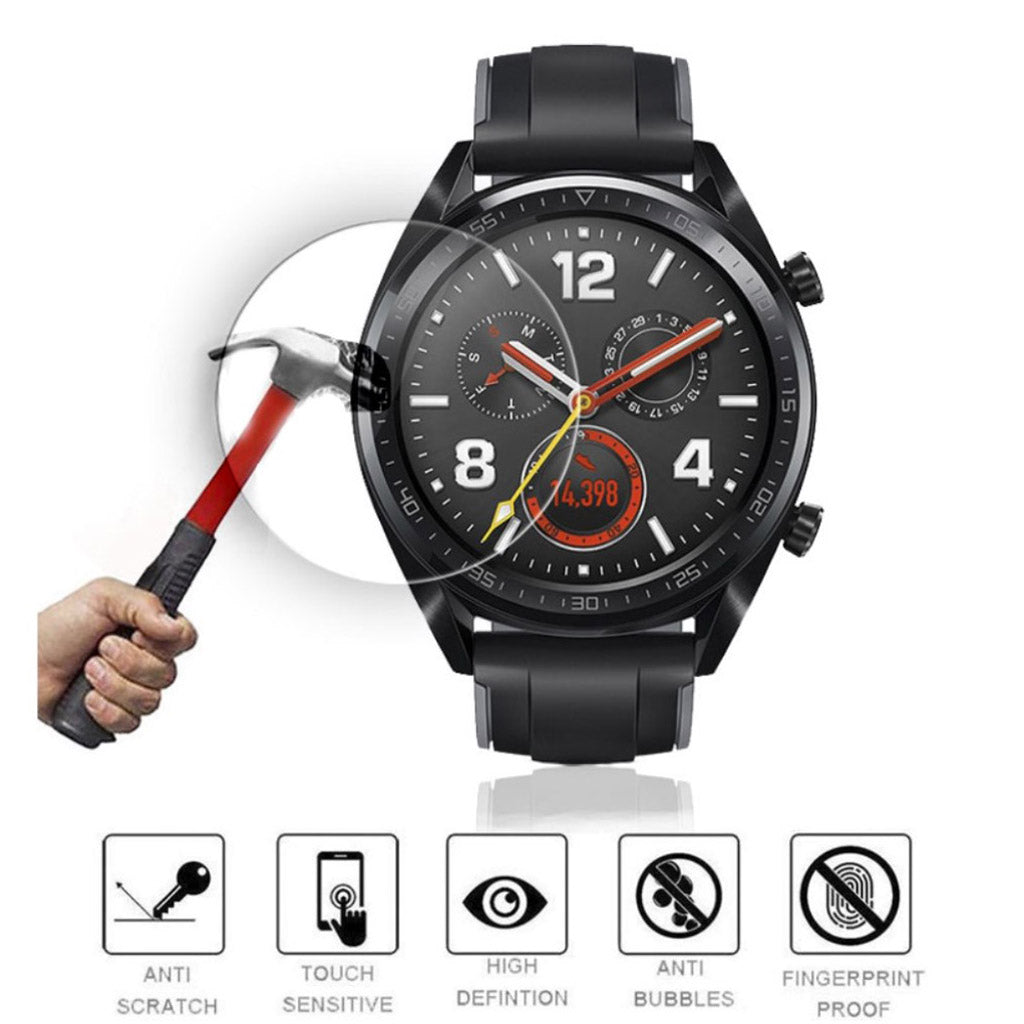 3stk Huawei Watch GT Hรฆrdet Glas Skรฆrmbeskytter - Gennemsigtig#serie_185
