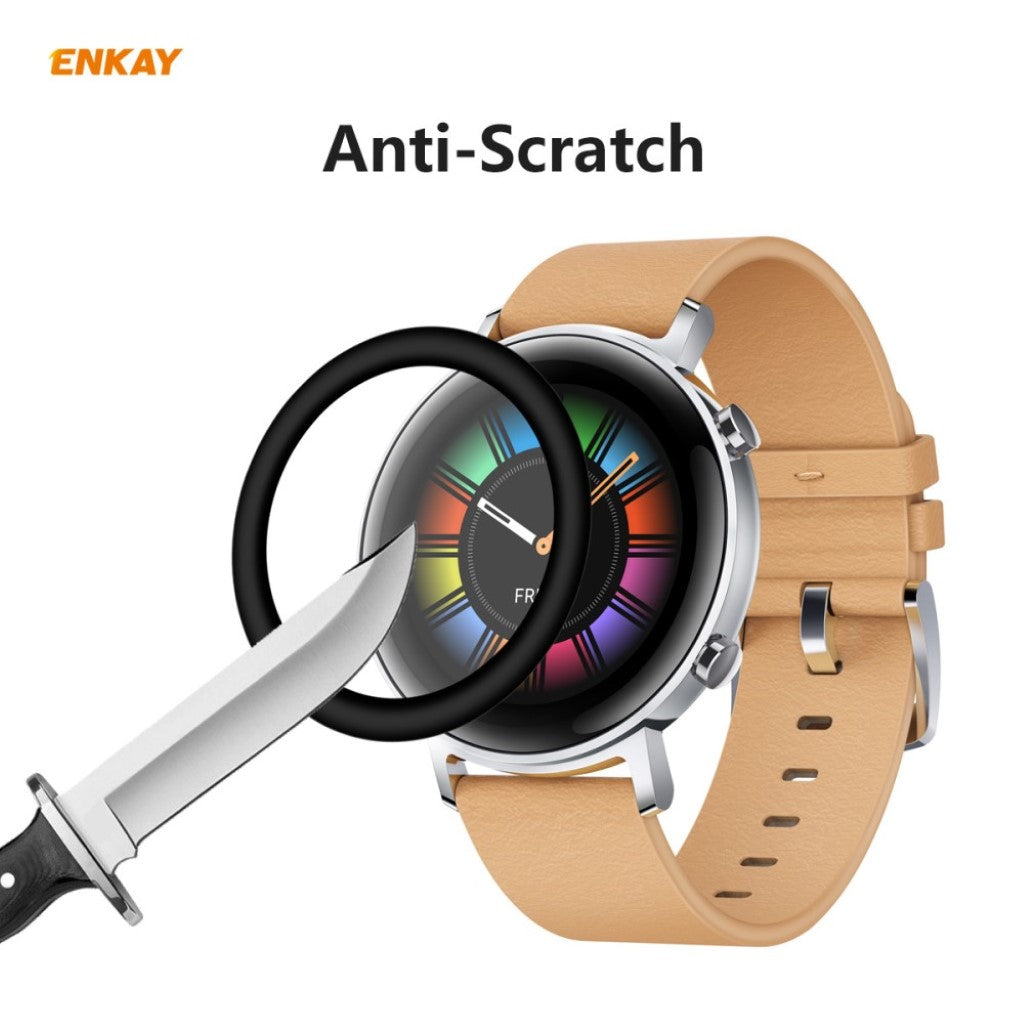 2stk Huawei Watch GT 2 42mm Plastik Skærmbeskytter - Gennemsigtig#serie_262