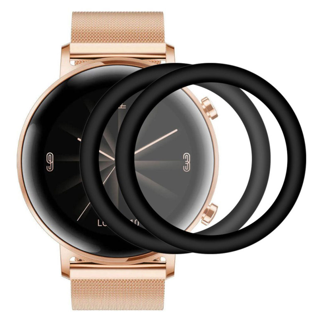 2stk Huawei Watch GT 2 42mm Plastik Skรฆrmbeskytter - Gennemsigtig#serie_262