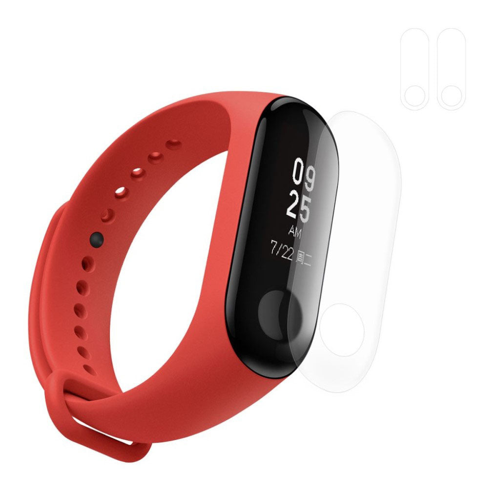 2stk Xiaomi Mi Band 3 Plastik Skรฆrmbeskytter - Gennemsigtig#serie_015