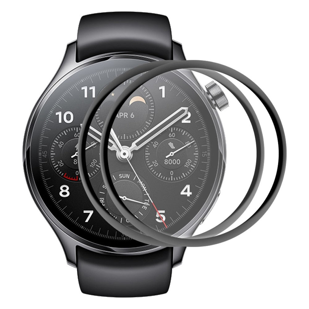 2stk Xiaomi Watch S1 Pro Plastik og Glas  HD Skรฆrmbeskytter - Gennemsigtig#serie_340