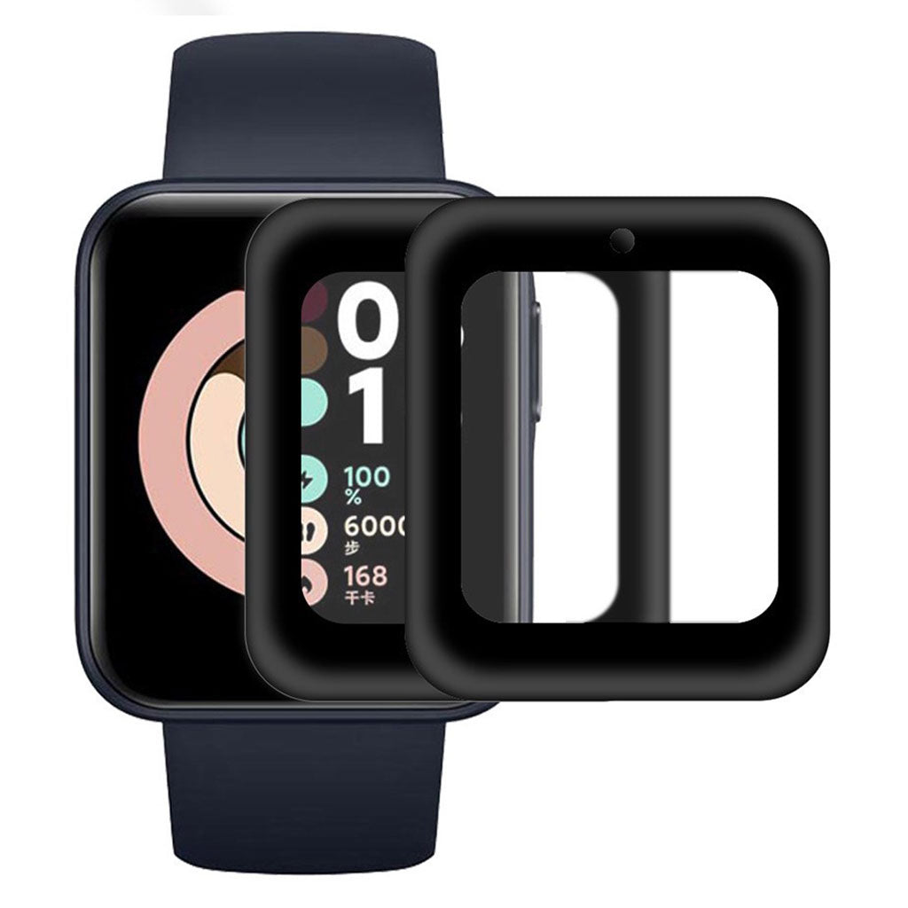 2stk Xiaomi Redmi Watch Plastik Skรฆrmbeskytter - Sort#serie_105