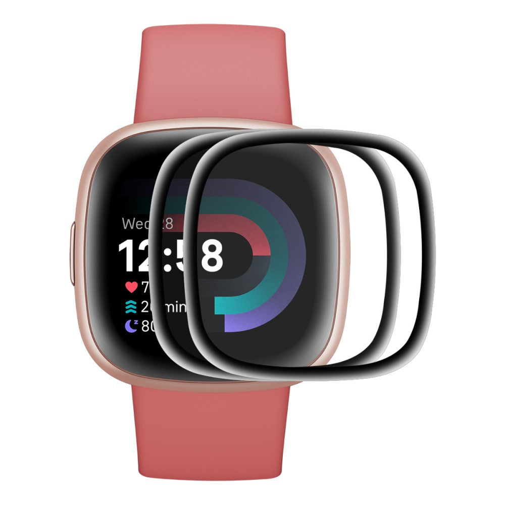 2stk Fitbit Sense 2 / Fitbit Versa 4 Plastik Skรฆrmbeskytter - Gennemsigtig#serie_655