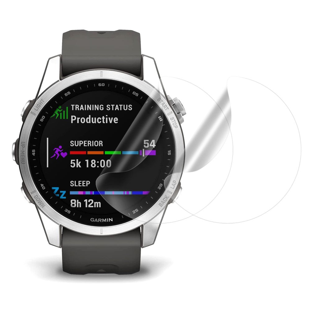 2stk Garmin Fenix 7S Plastik Skรฆrmbeskytter - Gennemsigtig#serie_180