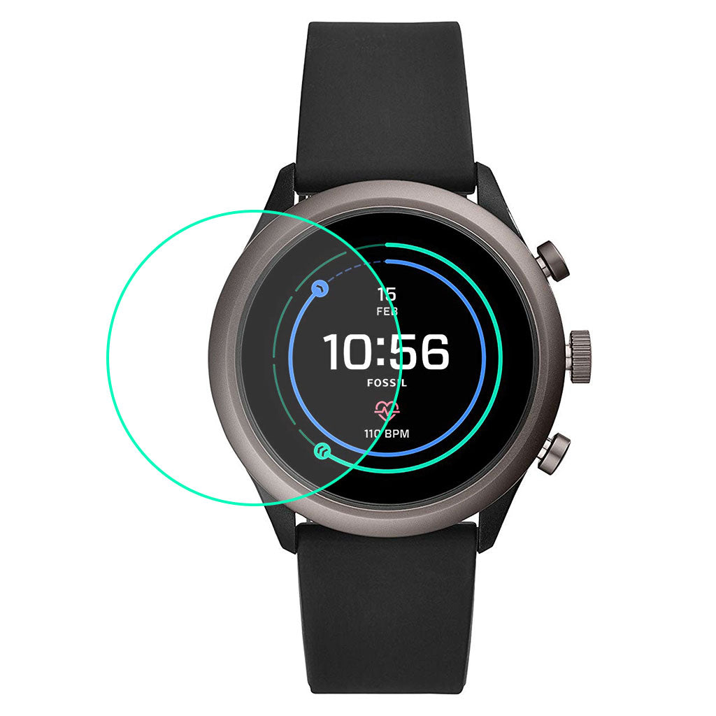 Fossil Men's Sport 43mm Plastik Skรฆrmbeskytter - Gennemsigtig#serie_1