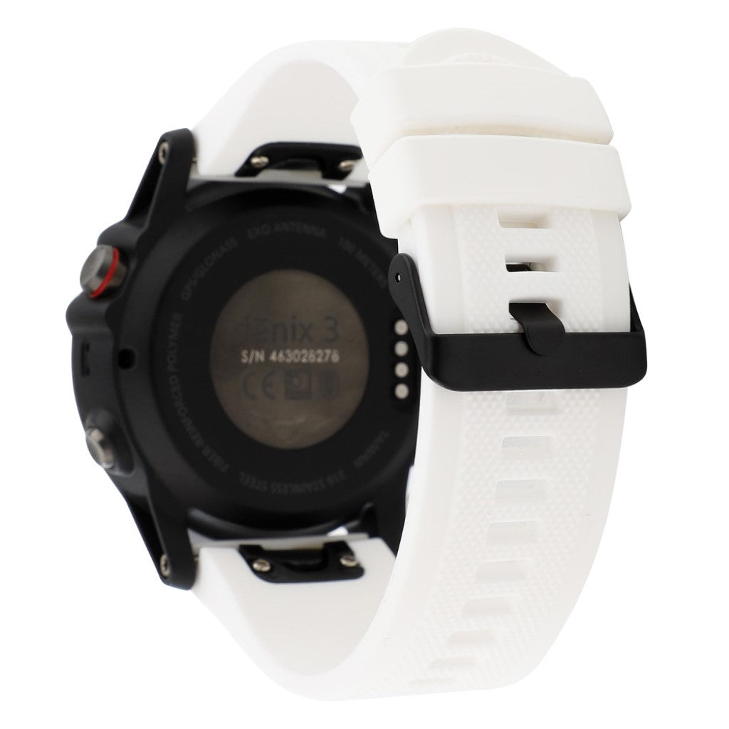 Smuk Garmin Fenix 5X / Garmin Tactix Charlie Silikone Rem - Hvid#serie_2