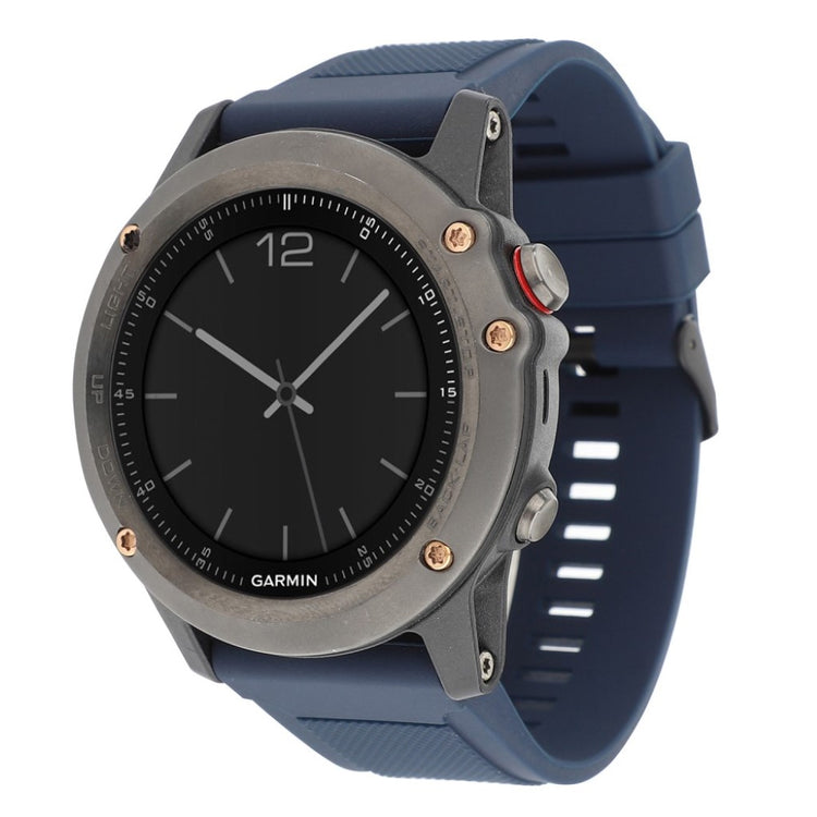 Smuk Garmin Fenix 5X / Garmin Tactix Charlie Silikone Rem - Blå#serie_9
