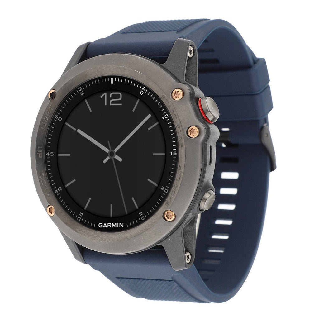 Garmin Fenix 3 / 3 HR / 5X silicone watch band - Dark Blue#serie_9