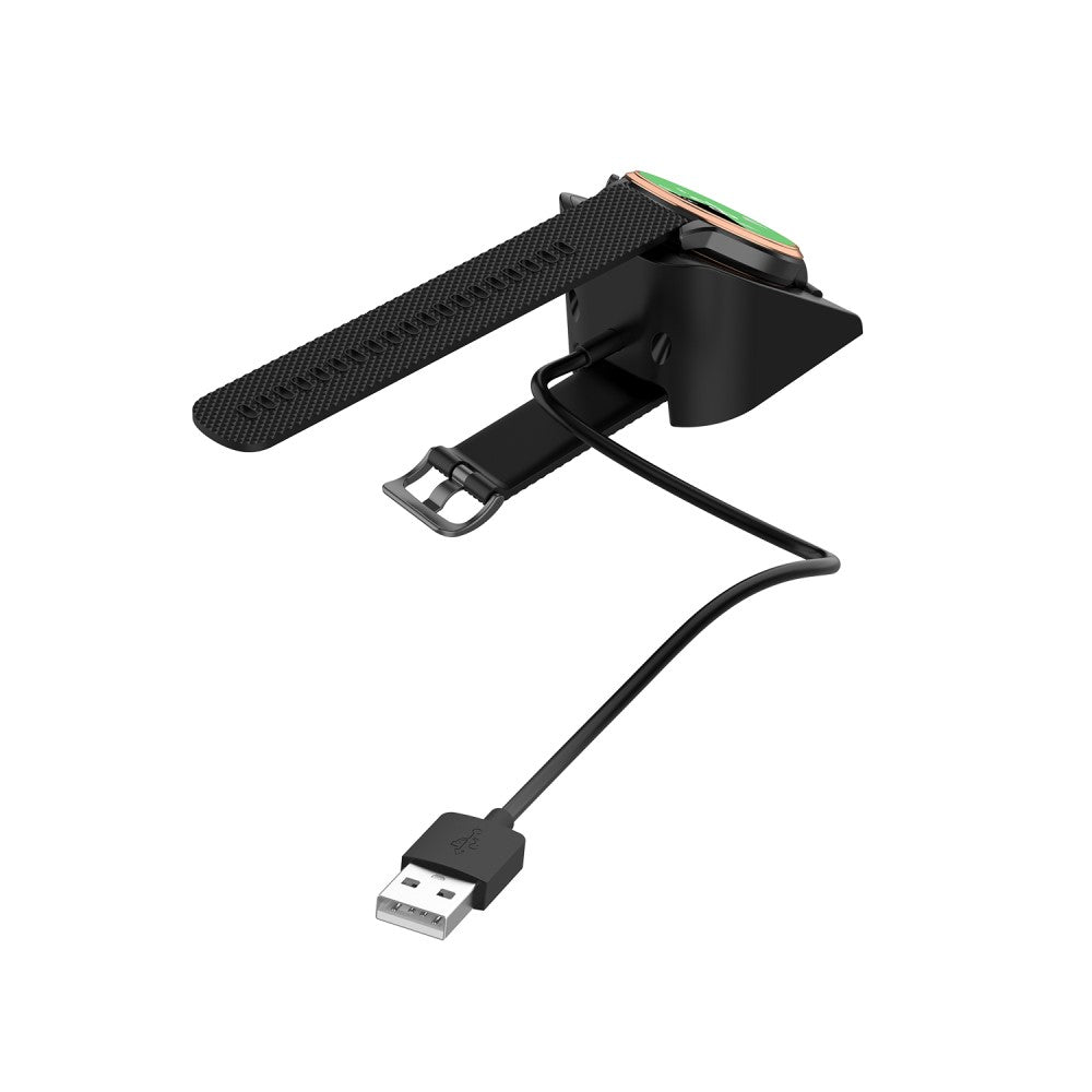 Universal Smartwatch Magnetisk USB Ladestation - Sort#serie_029
