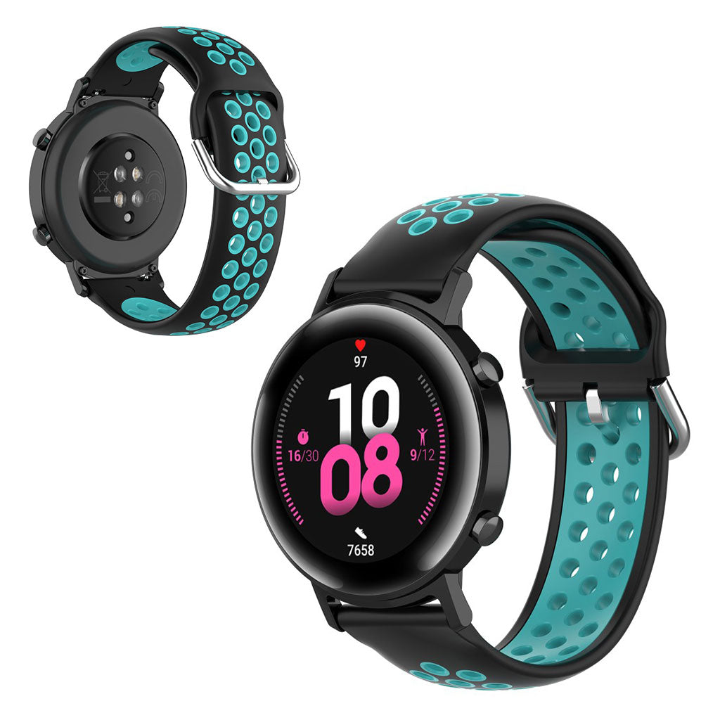 Honor MagicWatch 2 42mm / Huawei Watch GT2 42mm dual color watch band - Black / Green#serie_5