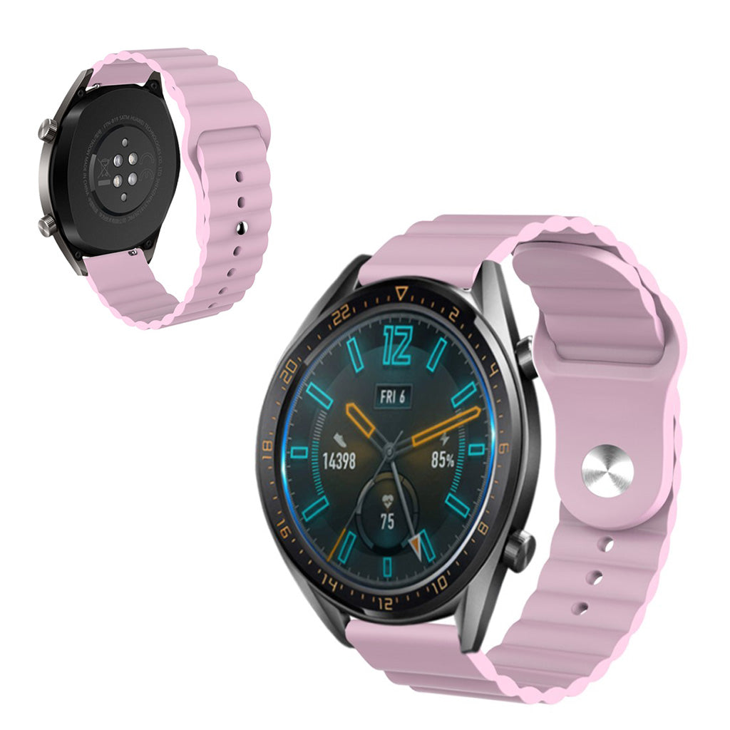 22mm Universal simple silicone watch band - Pink#serie_5