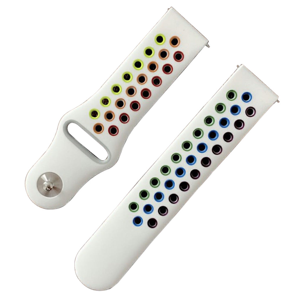 22mm coloful silicone watchband for Samsung and Amazfit - White#serie_2