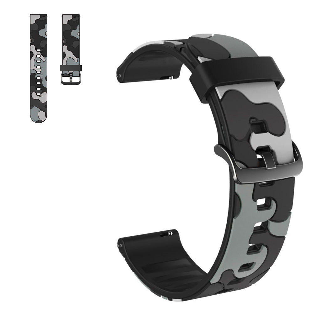 Camouflage theme watch band for your Huawei and Amazfit watch - Black#serie_7