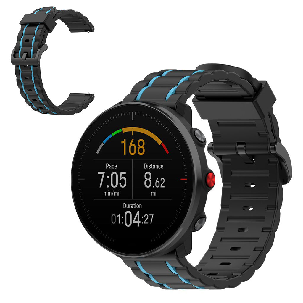 Wave silicone watch band for Polar, Ticwatch and Huawei watch - Sky Blue#serie_2