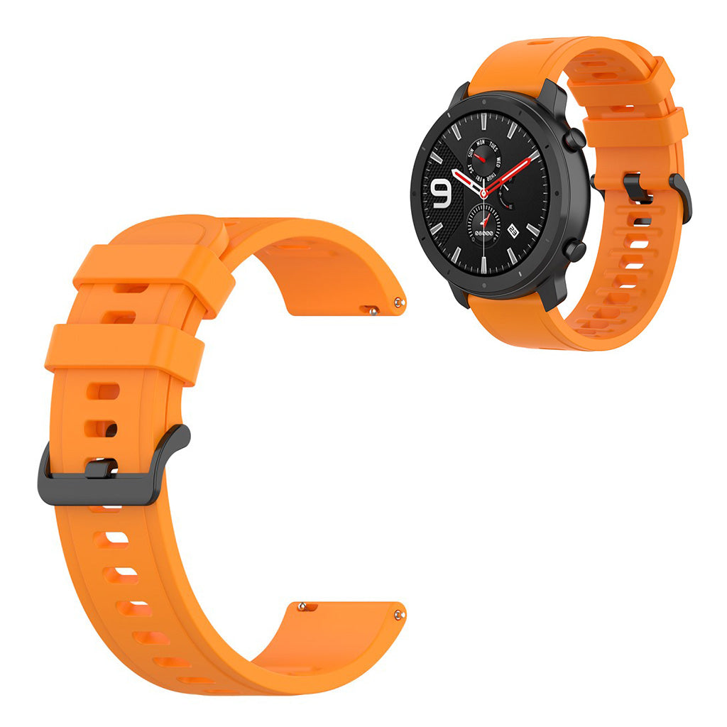 Universal simple design silicone watch band - Orange / Size: L#serie_3