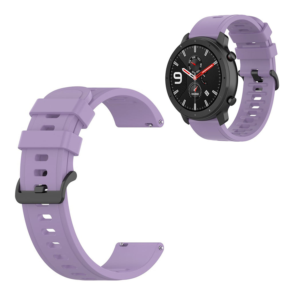 Universal simple design silicone watch band - Light Purple / Size: L#serie_7