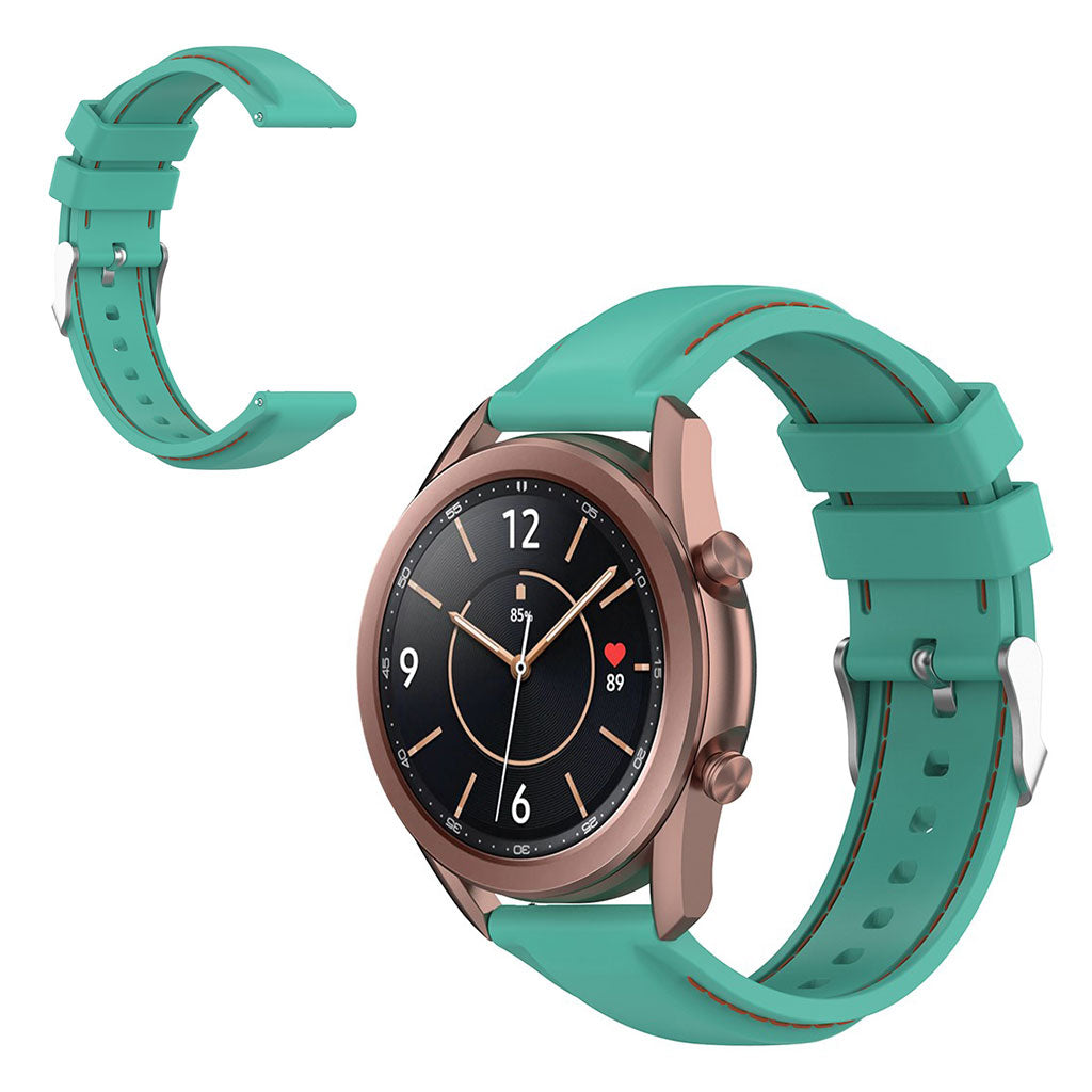 20mm Universal unique silicone watch band - Teal Green#serie_9