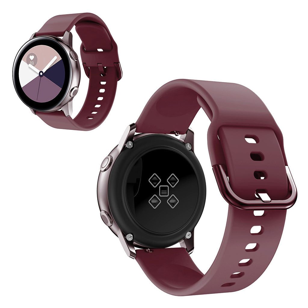 20mm Universal silicone watch band - Wine Red#serie_4