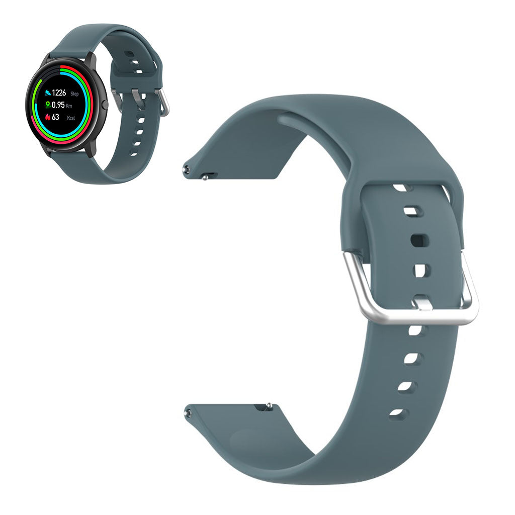 22mm Universal silicone sports watch band - Blackish Green / Size: S#serie_13