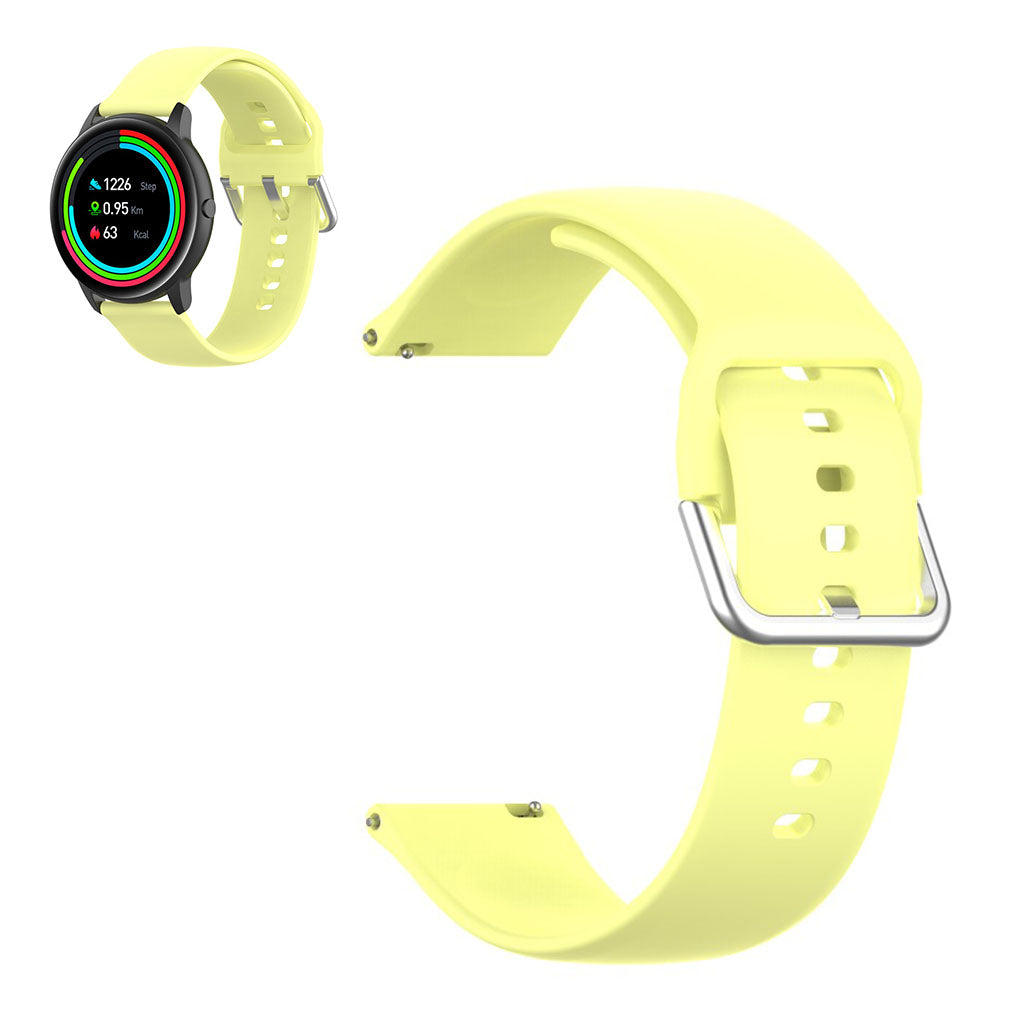 22mm Universal silicone sports watch band - Yellow / Size: S#serie_6