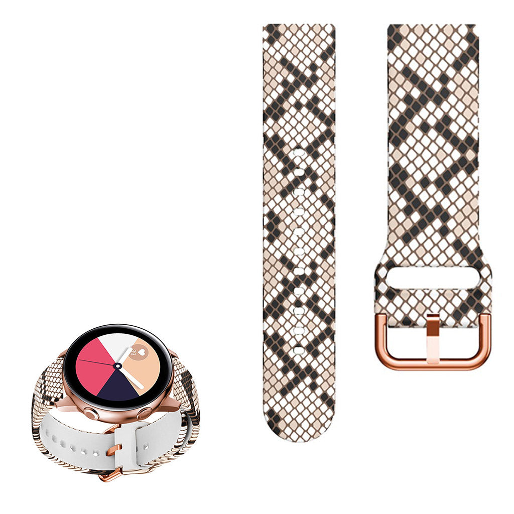 22mm Universal cool pattern silicone watch strap - Snakeskin Texture#serie_21
