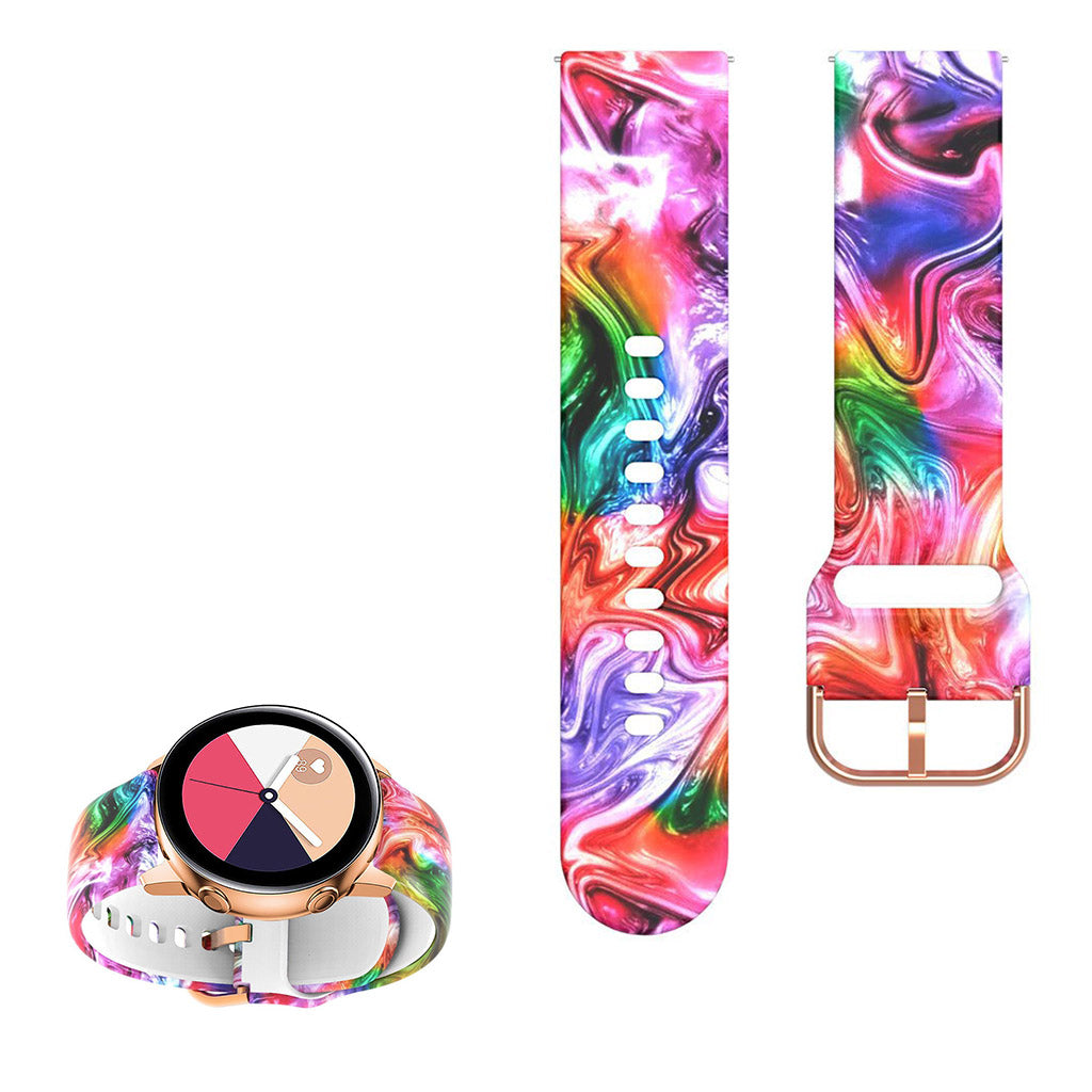 22mm Universal cool pattern silicone watch strap - Colored Painting#serie_23