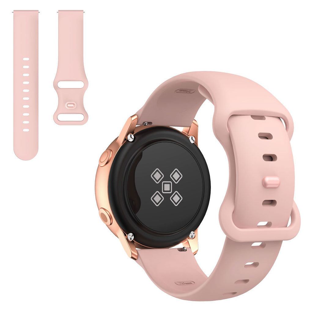 22mm Universal simple silicone watch strap - Pink#serie_5