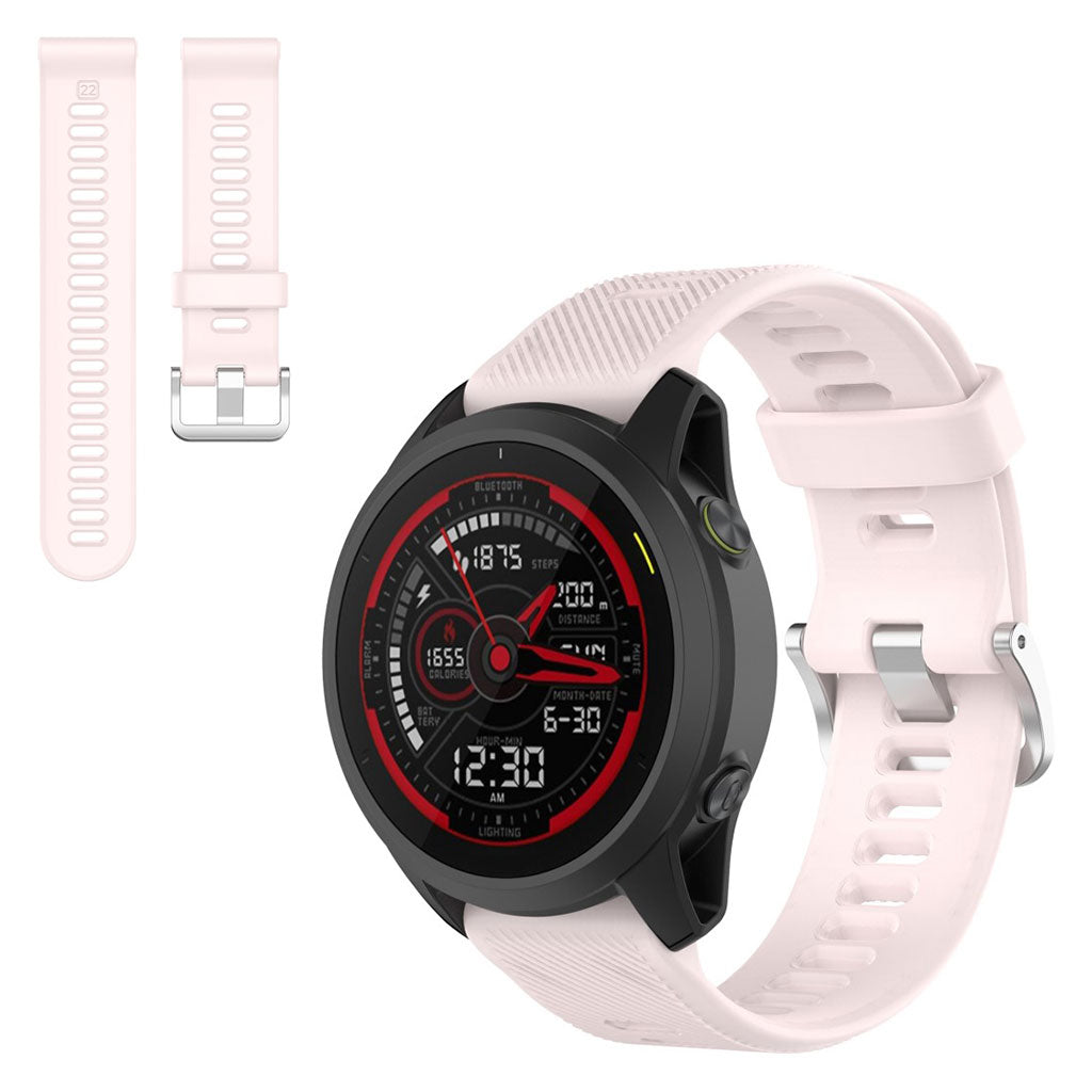 22mm Universal twill texture silicone watch strap - Pink#serie_4