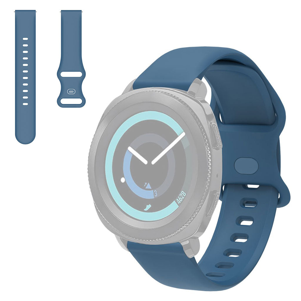 22mm Universal simple silicone watch strap - Midnight Blue#serie_10