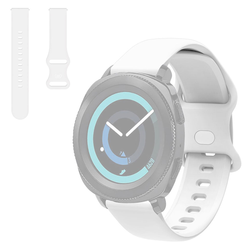 22mm Universal simple silicone watch strap - White#serie_2