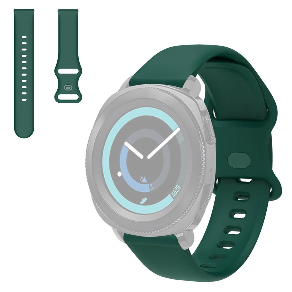 22mm Universal simple silicone watch strap - Army Green#serie_8