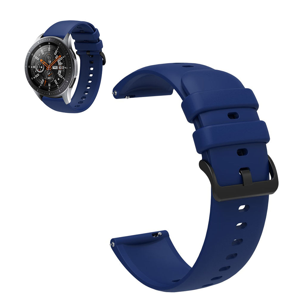 22mm Universal sporty silicone watch strap - Midnight Blue#serie_12