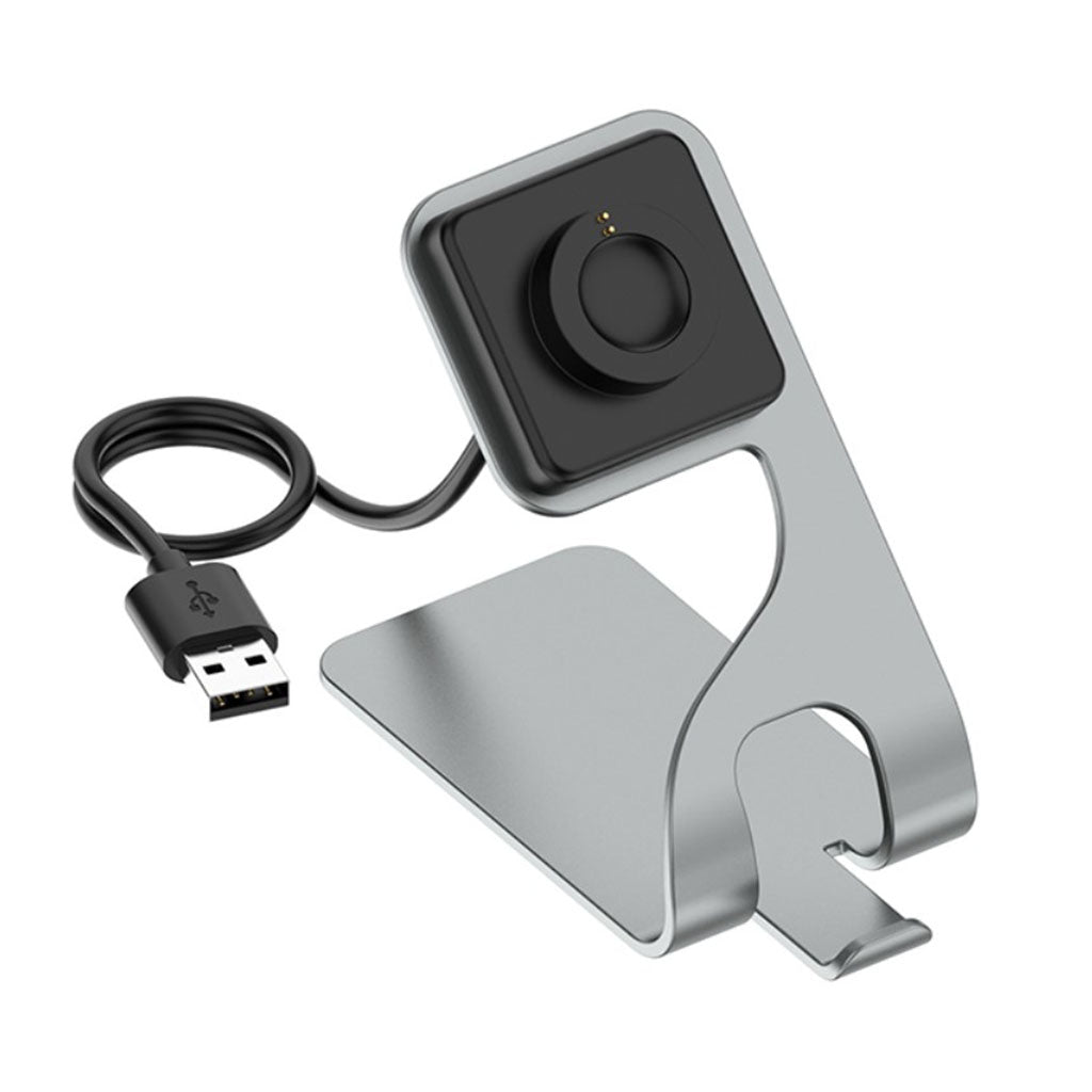 Universal 360 degree metal bracket smart watch charging dock - Grey#serie_2