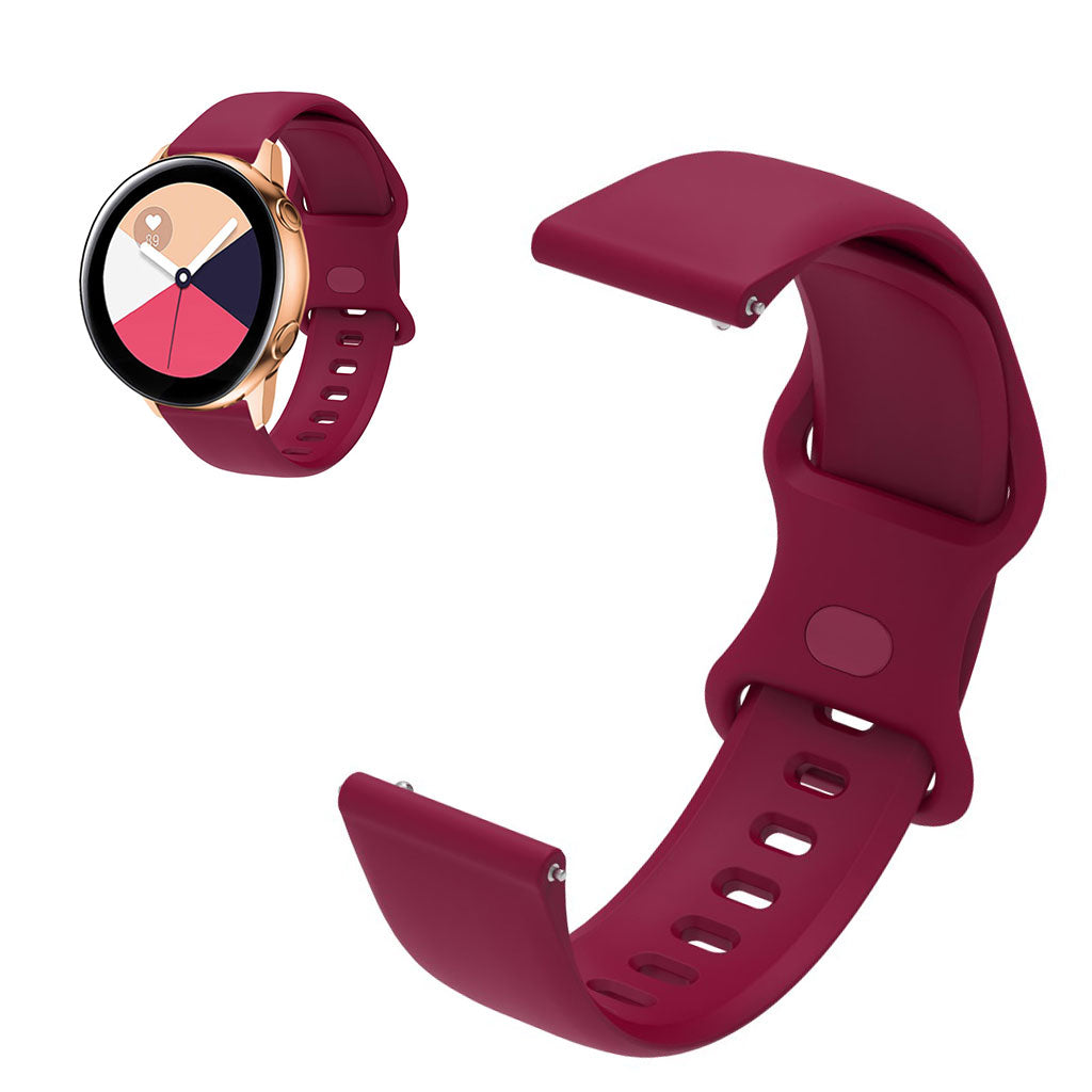 22mm Universal sport silicone watch strap - Wine Red#serie_2