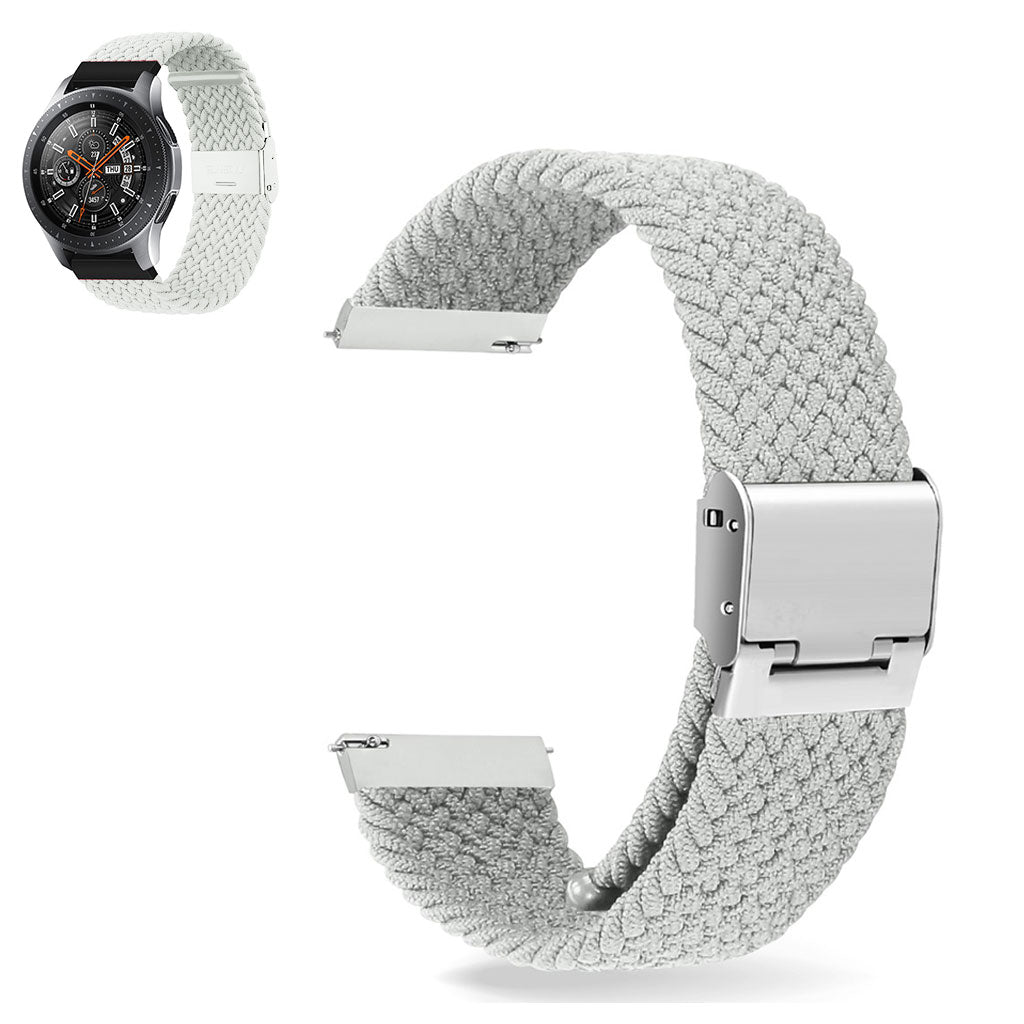 20mm Universal elastic nylon watch strap - White#serie_2